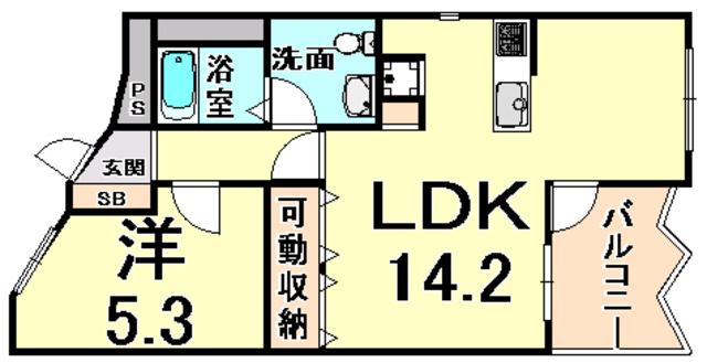 コナヴィレッジ(1LDK/3階)の間取り写真