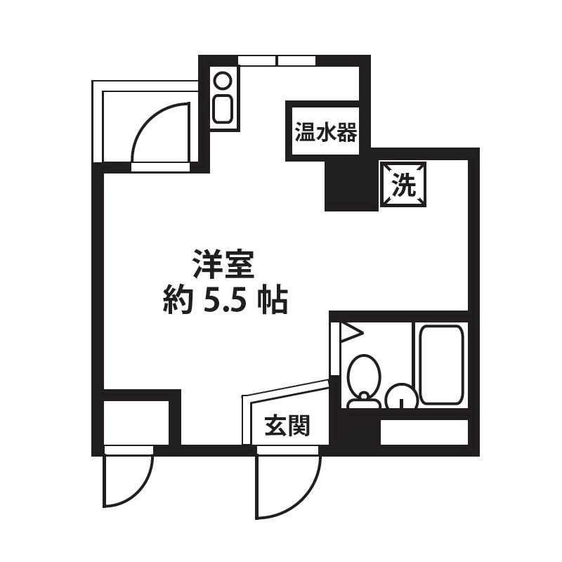 クレセントY(ワンルーム/2階)の間取り写真