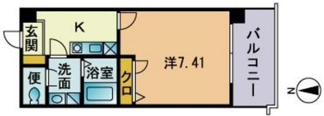 ナラザ舞鶴(1K/8階)の間取り写真