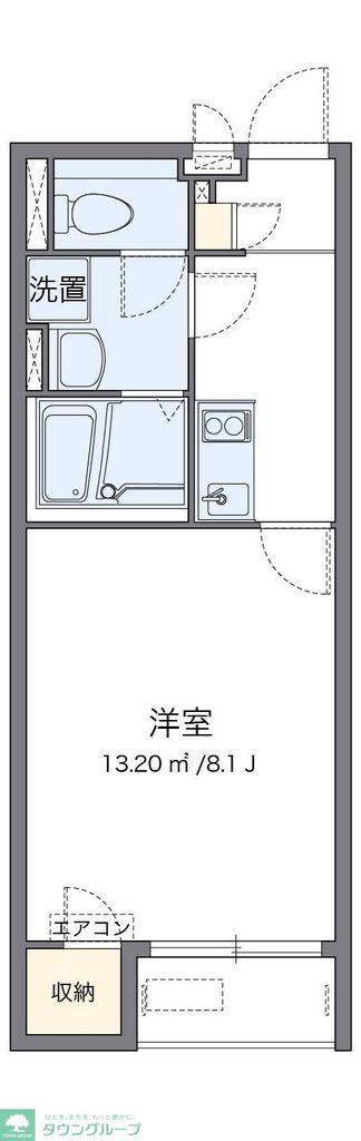 クレイノすずらん(1K/1階)の間取り写真