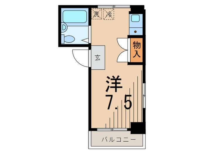 ノイエハイム高津(ワンルーム/3階)の間取り写真