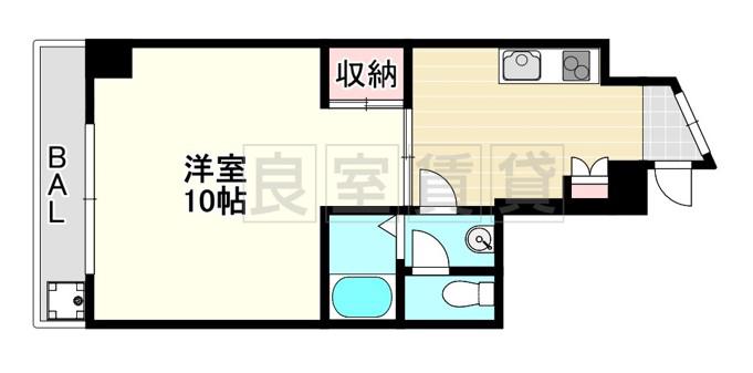 コンフォート山花(1K/4階)の間取り写真