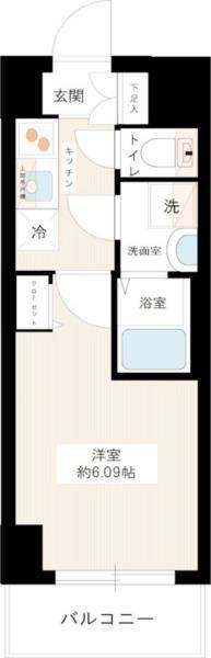 MAXIV八王子DUE(1K/12階)の間取り写真
