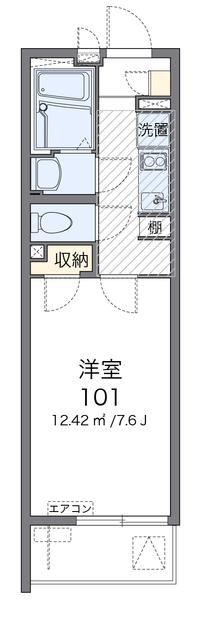 クレイノドエル 大久保A(1K/3階)の間取り写真