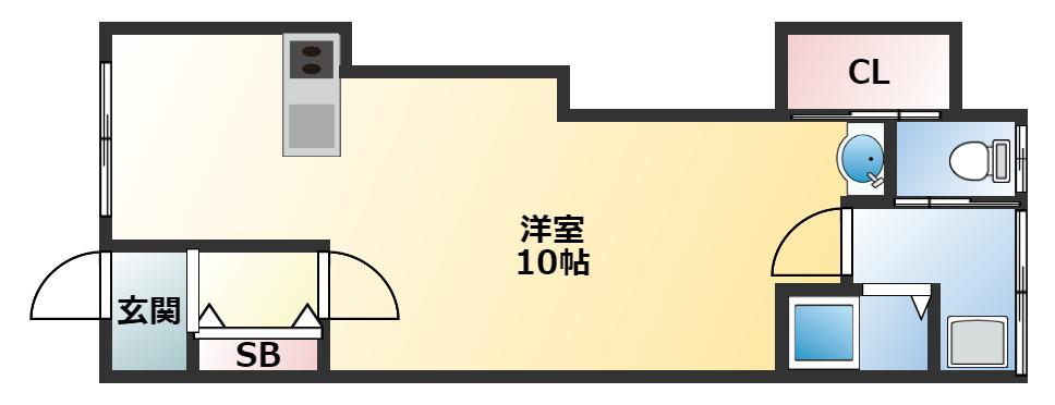 パル末広(ワンルーム/2階)の間取り写真