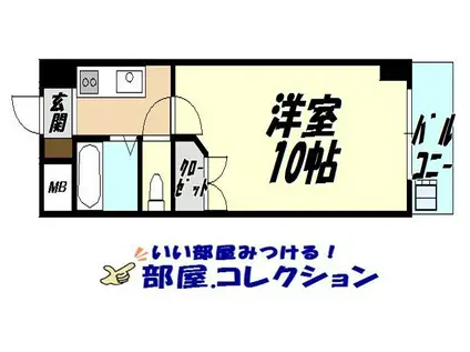 ウインズ三萩野(1K/8階)の間取り写真