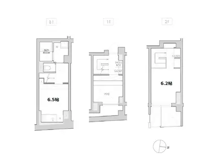 エスセナーリオ牛込柳町(1LDK/1階)の間取り写真