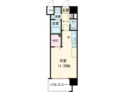 LEGENDTAKAMI(ワンルーム/2階)の間取り写真