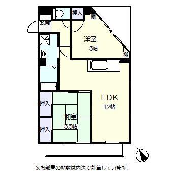 リベックス(2LDK/5階)の間取り写真