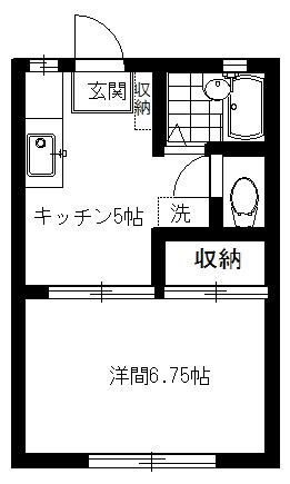 グリーンピア久が原(1DK/1階)の間取り写真
