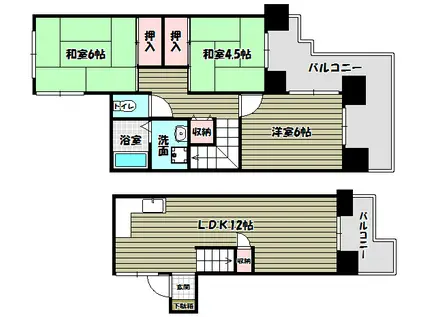 千代田第ニ5号棟(3LDK/5階)の間取り写真