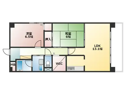 パインプロス(2LDK/2階)の間取り写真