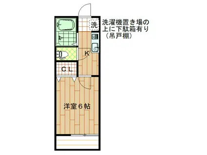 エントピア(1K/1階)の間取り写真