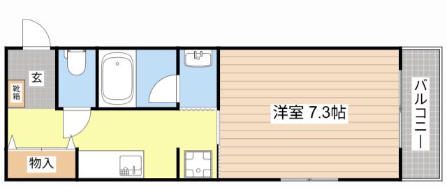 レジデンス北川(1K/1階)の間取り写真