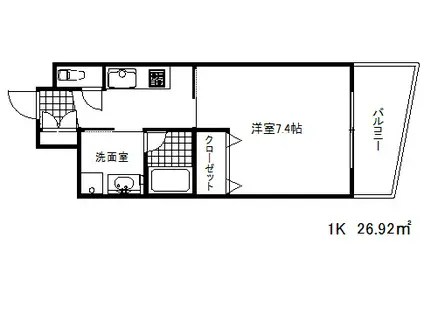 シティスパイア神戸元町1(1K/10階)の間取り写真