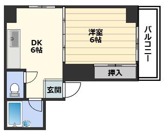 マンション富(2DK/1階)の間取り写真