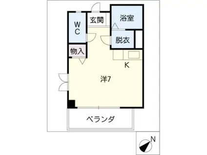 メゾン各務(ワンルーム/3階)の間取り写真