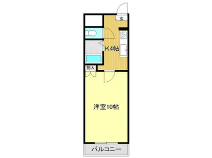 シティガーデンはりまや(1K/5階)の間取り写真