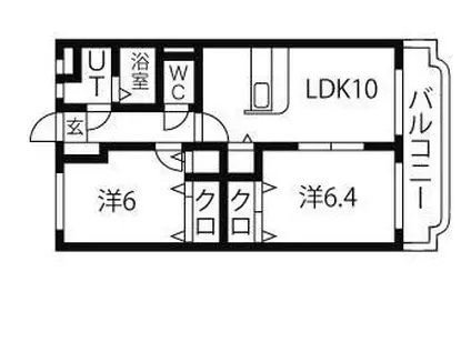 ユーミーフォルテ(2LDK/1階)の間取り写真