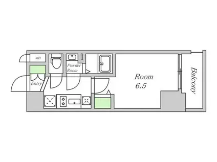 ララプレイス天王寺シエロ(1K/14階)の間取り写真