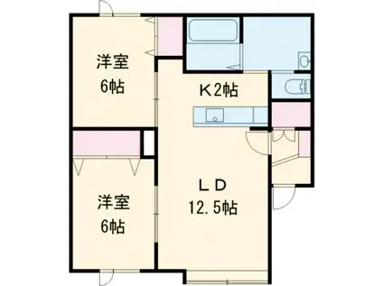 アルト31(2LDK/1階)の間取り写真