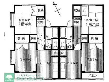 グランパレス(2DK/2階)の間取り写真