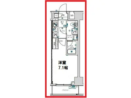 スプレスター綾瀬(1K/2階)の間取り写真