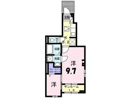 メゾンド・ターキー(1K/1階)の間取り写真
