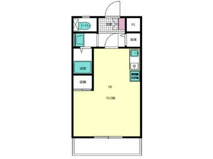 ノース・メゾン・ラ・コリンA棟(1DK/2階)の間取り写真