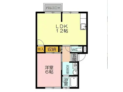 綵-AYAGINU-(1LDK/2階)の間取り写真