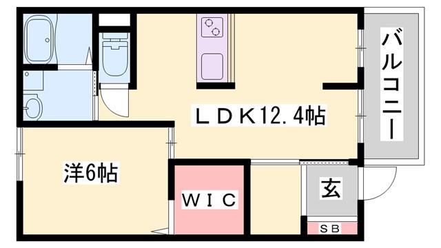 グランド双葉21(1LDK/1階)の間取り写真