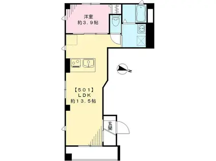 グランコート大塚(1LDK/5階)の間取り写真
