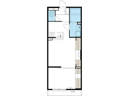 リブリベラヴィータ(1LDK/1階)の間取り写真