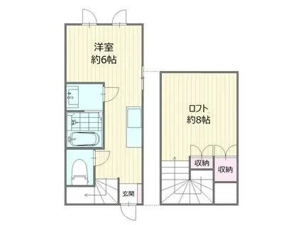 メゾンダルブル(1K/3階)の間取り写真