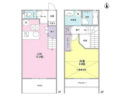 フェリーチェ(1LDK/1階)の間取り写真