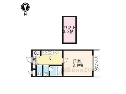 サンモールコート十条(1K/3階)の間取り写真