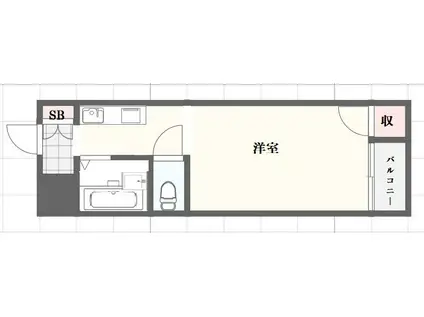 センチュリーアート21(1K/3階)の間取り写真