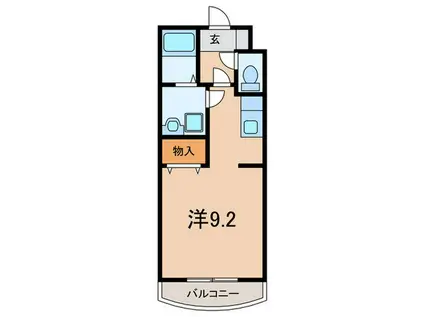 ハイトピア神戸北I(ワンルーム/1階)の間取り写真