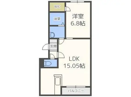 レジデンスN30(1LDK/3階)の間取り写真