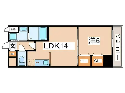 ARCENCIEL(1LDK/2階)の間取り写真