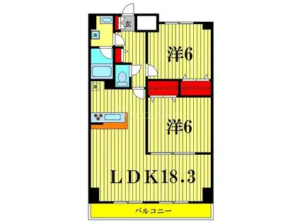 TEC RESIDENCE(3LDK/11階)の間取り写真