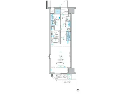 ベルシード池袋本町(1K/3階)の間取り写真
