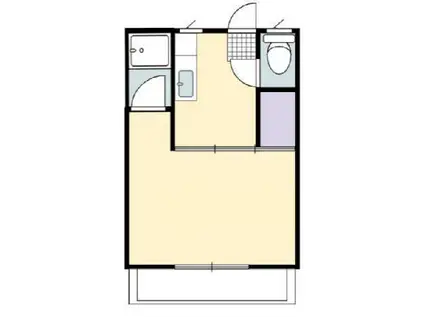 プチメゾン南宮崎(1K/2階)の間取り写真