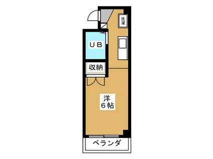 日ノ出コーポ(ワンルーム/3階)の間取り写真