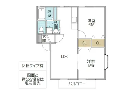 サニーコーポ2(2LDK/1階)の間取り写真