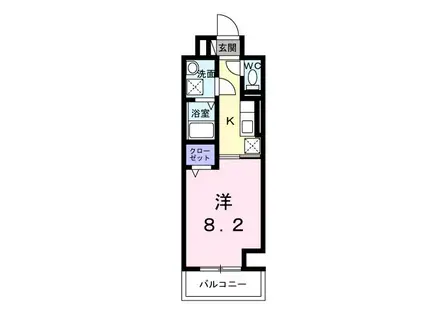 勝山4丁目マンション(1K/4階)の間取り写真