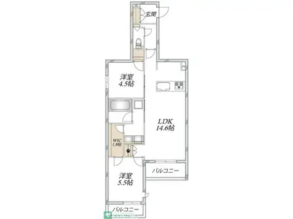 LS PLUS 豊玉中(2LDK/3階)の間取り写真