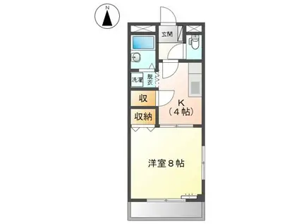 センチュリー平針(1K/1階)の間取り写真