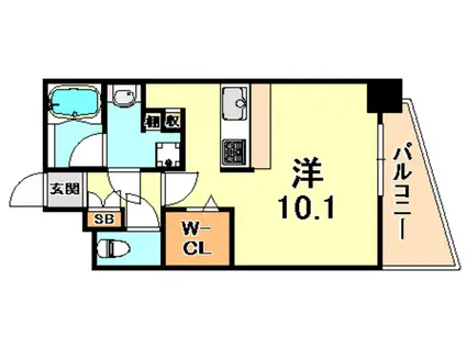 パレス東洋神戸6号館(ワンルーム/4階)の間取り写真