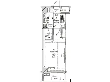 ラフィスタ本蓮沼(1K/3階)の間取り写真